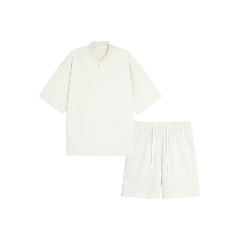 BODYDREAM Quick-Dry Waffle Knit Drop-Shoulder Baseball Tee