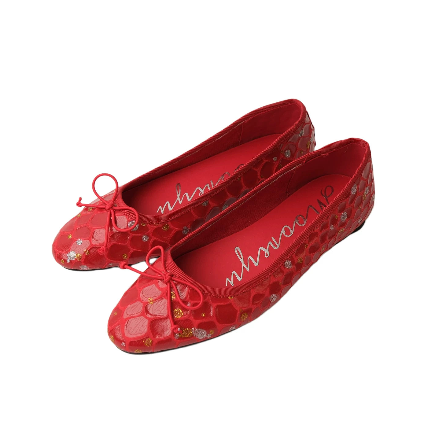 Mooreyu Polka Dot Bow Slip-On Ballet Flat