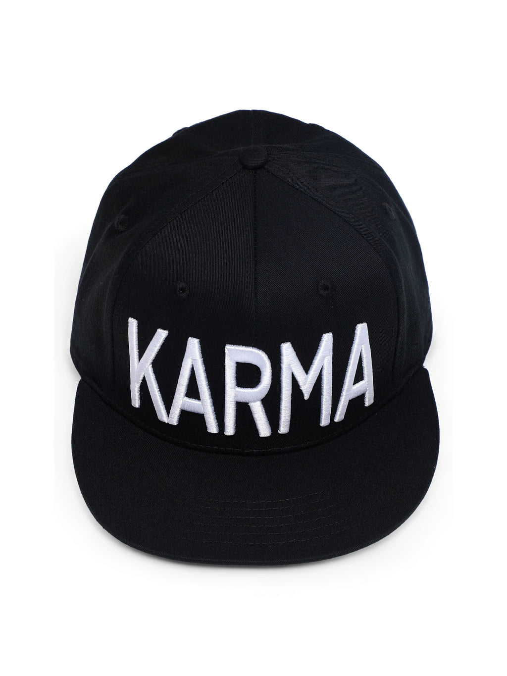 KARMANISTIC Embroidered Letter Flat-Brim Cap