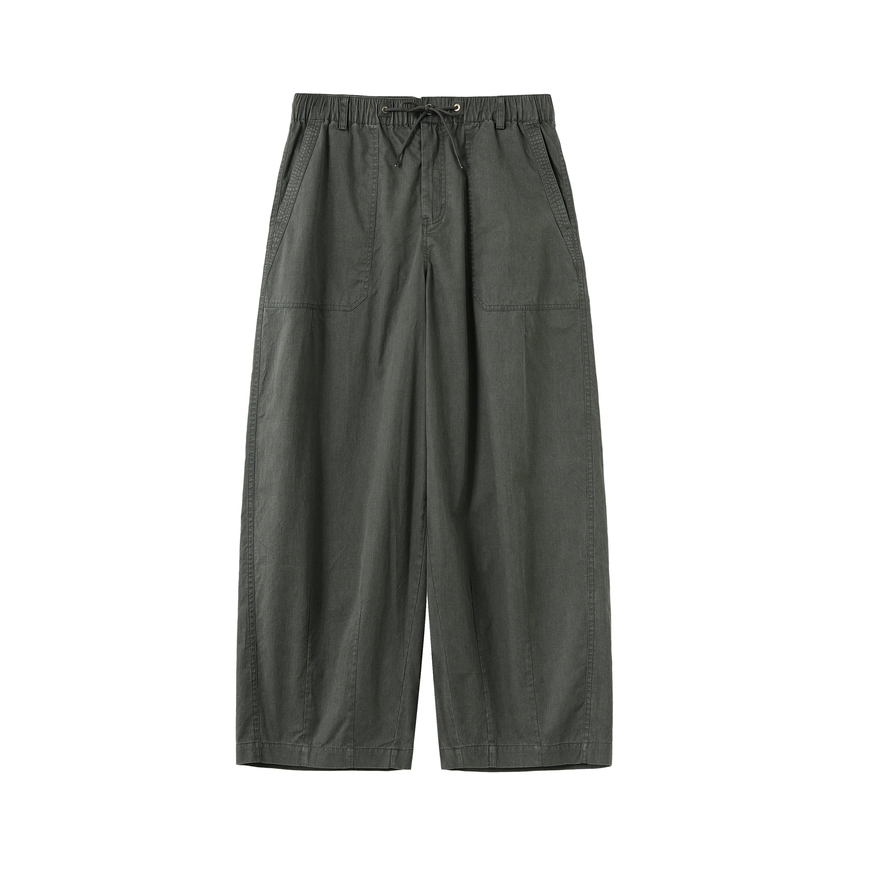 BUTTBILL enzyme washed silhouette commuter deck Japanese straight loose Pants