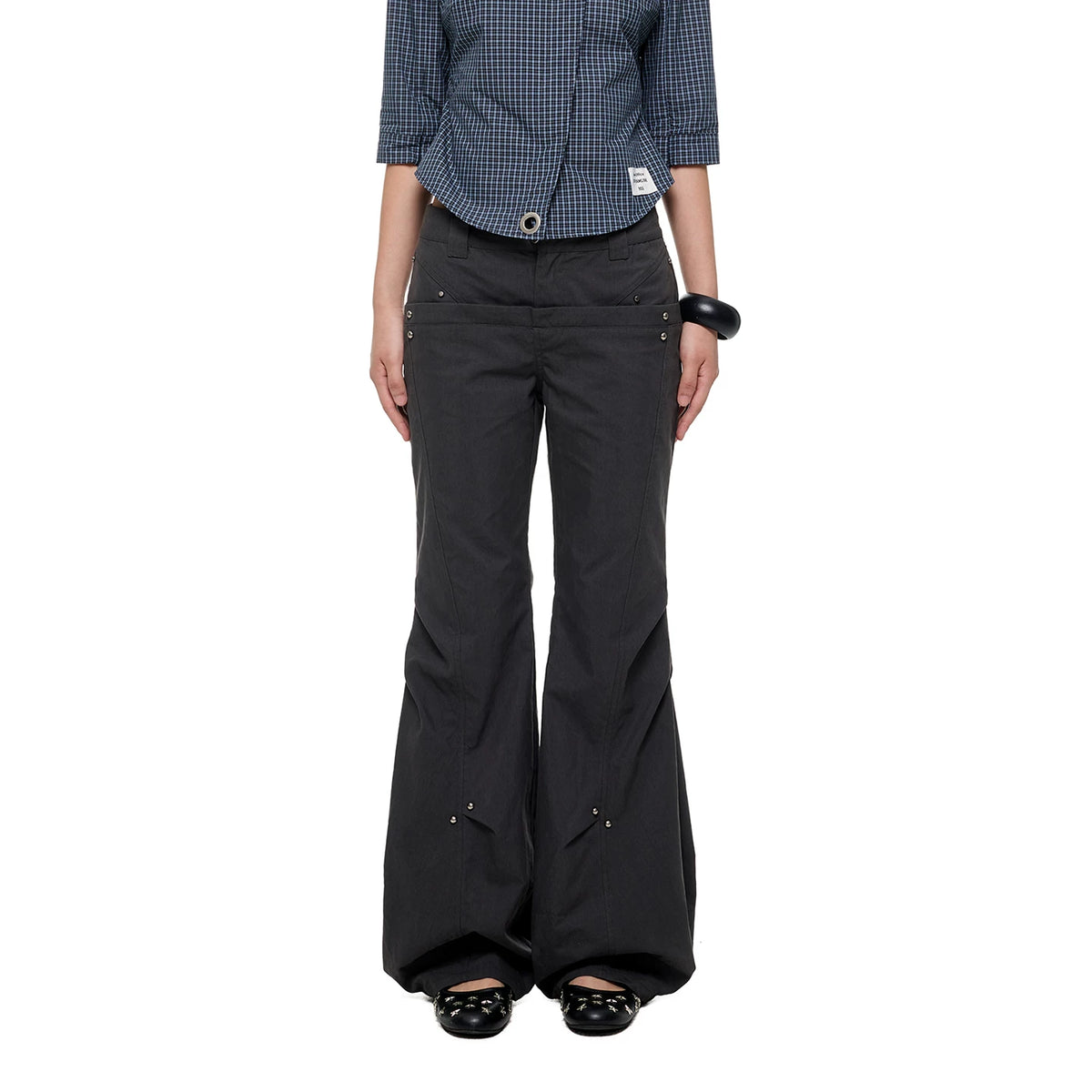 JIKOO Acorn Korean Style High-Street Flared Cargo Pants