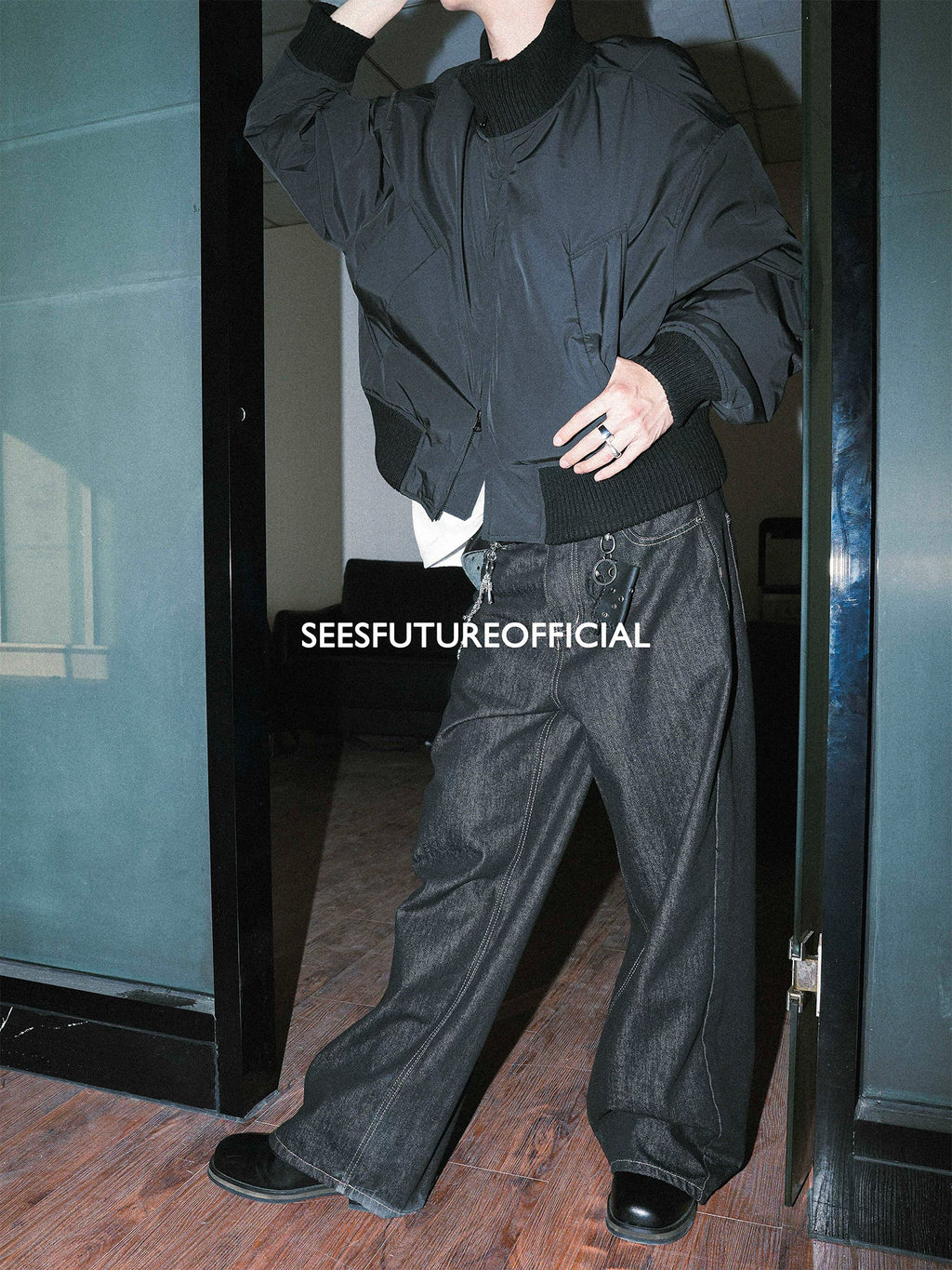 Seesfuture Retro Straight Versatile Wide Leg Pants