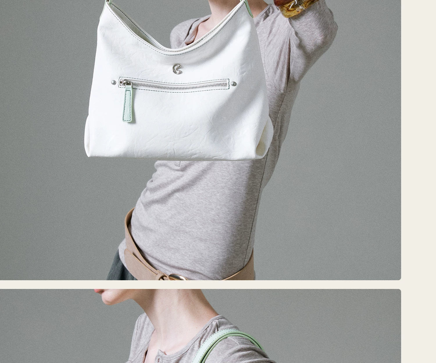JACD Vintage Embroidery Faux Leather Zip-Top Tote