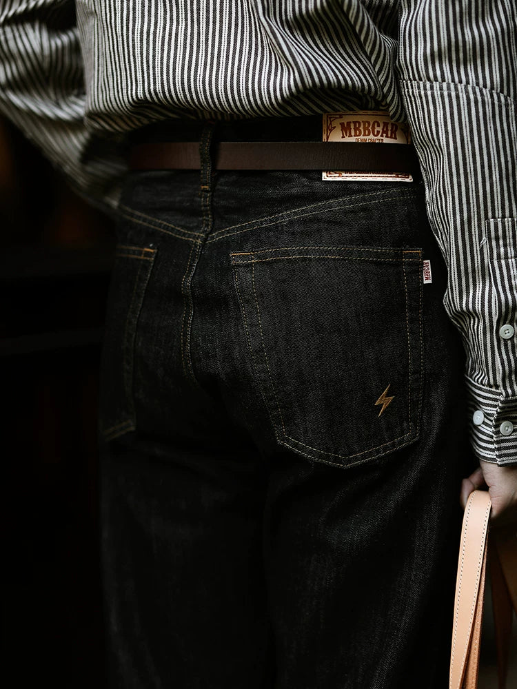Mbbcar 14OZ Selvedge Embroidery Slim Fit Jeans