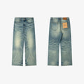 No Logo Loosestraight-leg Slightly Wide Jeans