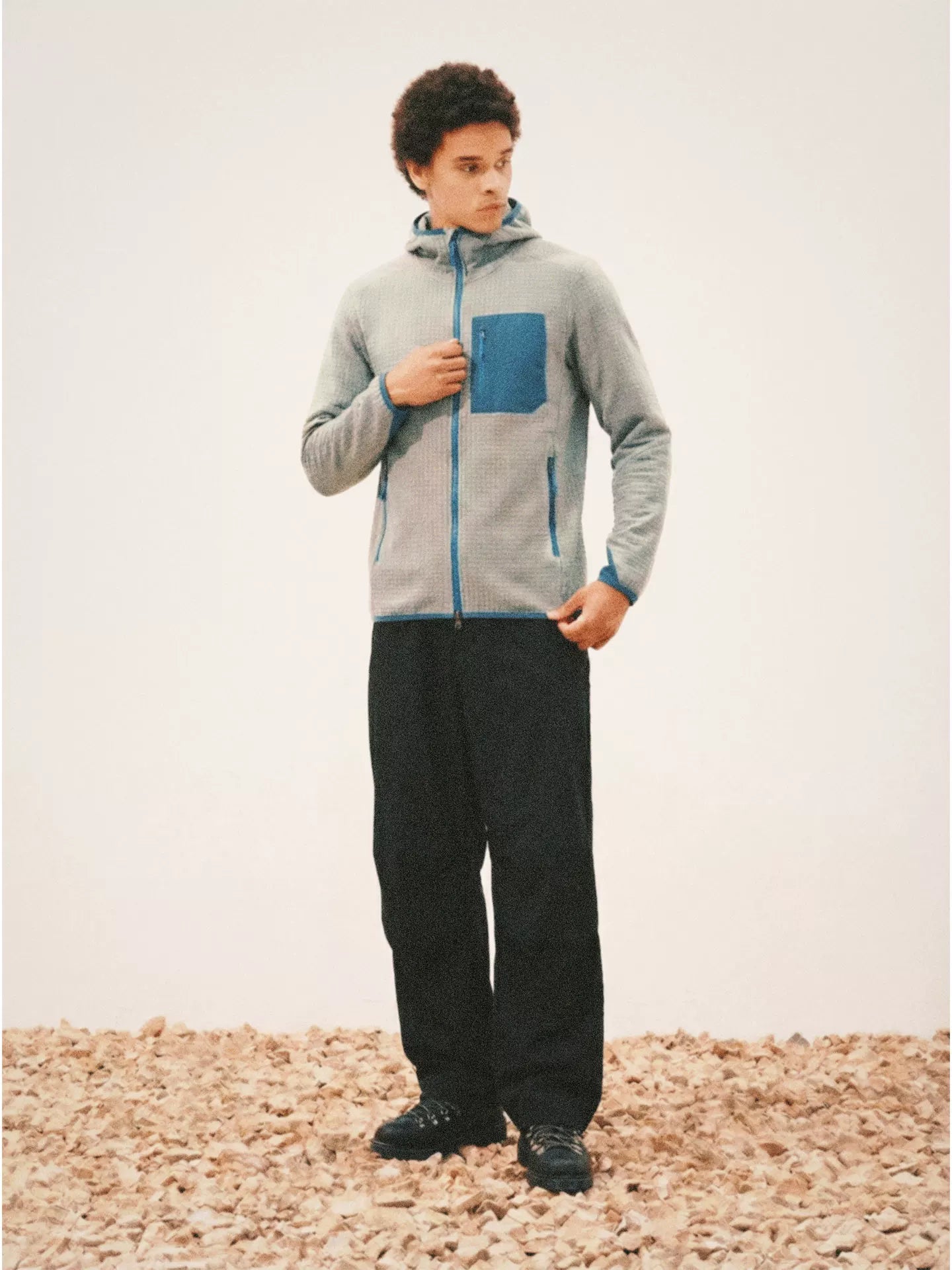 No Logo Heattech Windproof Hooded Fleece Jacket