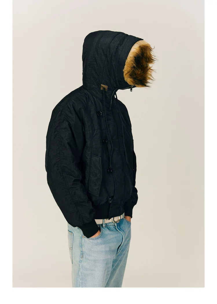NONRADICAL (NR) Vintage Parker Hooded (Three Wearing Forms) Padded Jacket Jacket Men