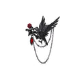 MASW Raven Brooch Graffiti Dark Style Pin