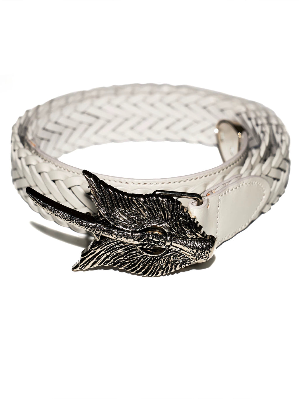 RICHILL Woven Leather Winged Sword Crest Belt