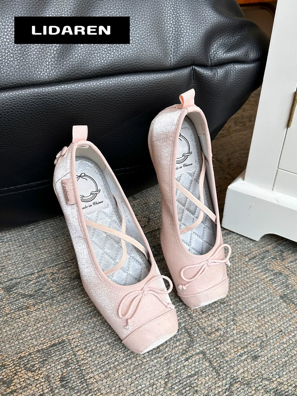 Lidaren Produced Patent Leather Bow Mary Jane Flat