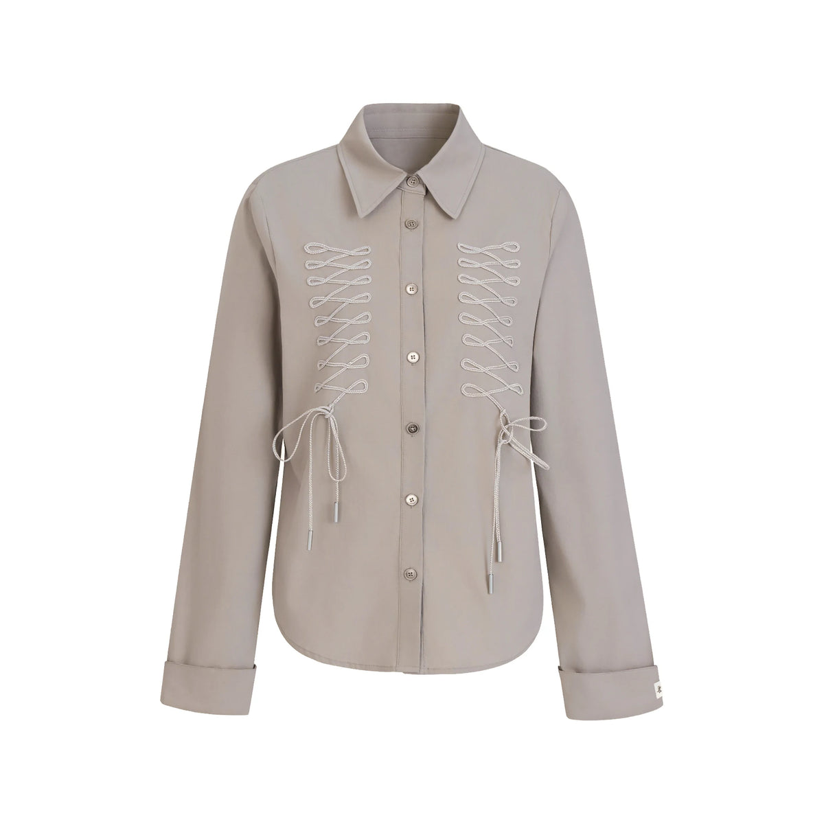 JIKOO Tie-Front Bow Blouse