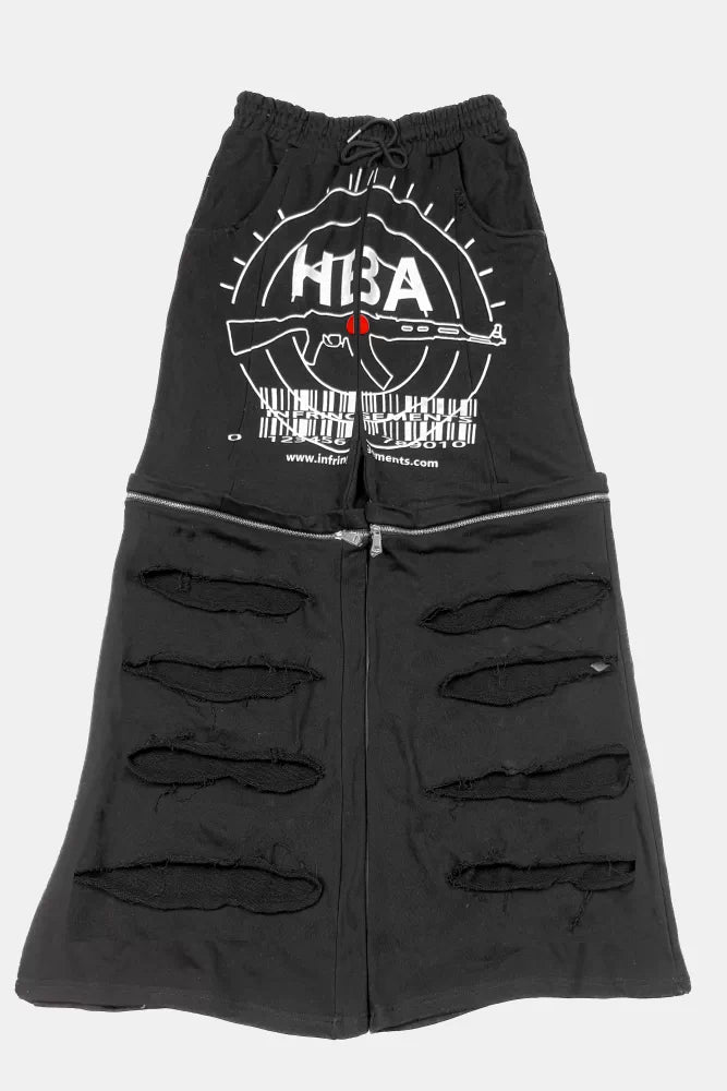INFRINGEMENTS HBA Bootleg Bullet Wide-Leg Sweatpants