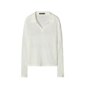 Unvesno -Gauge Linen-Blend Oversized Henley Polo Top