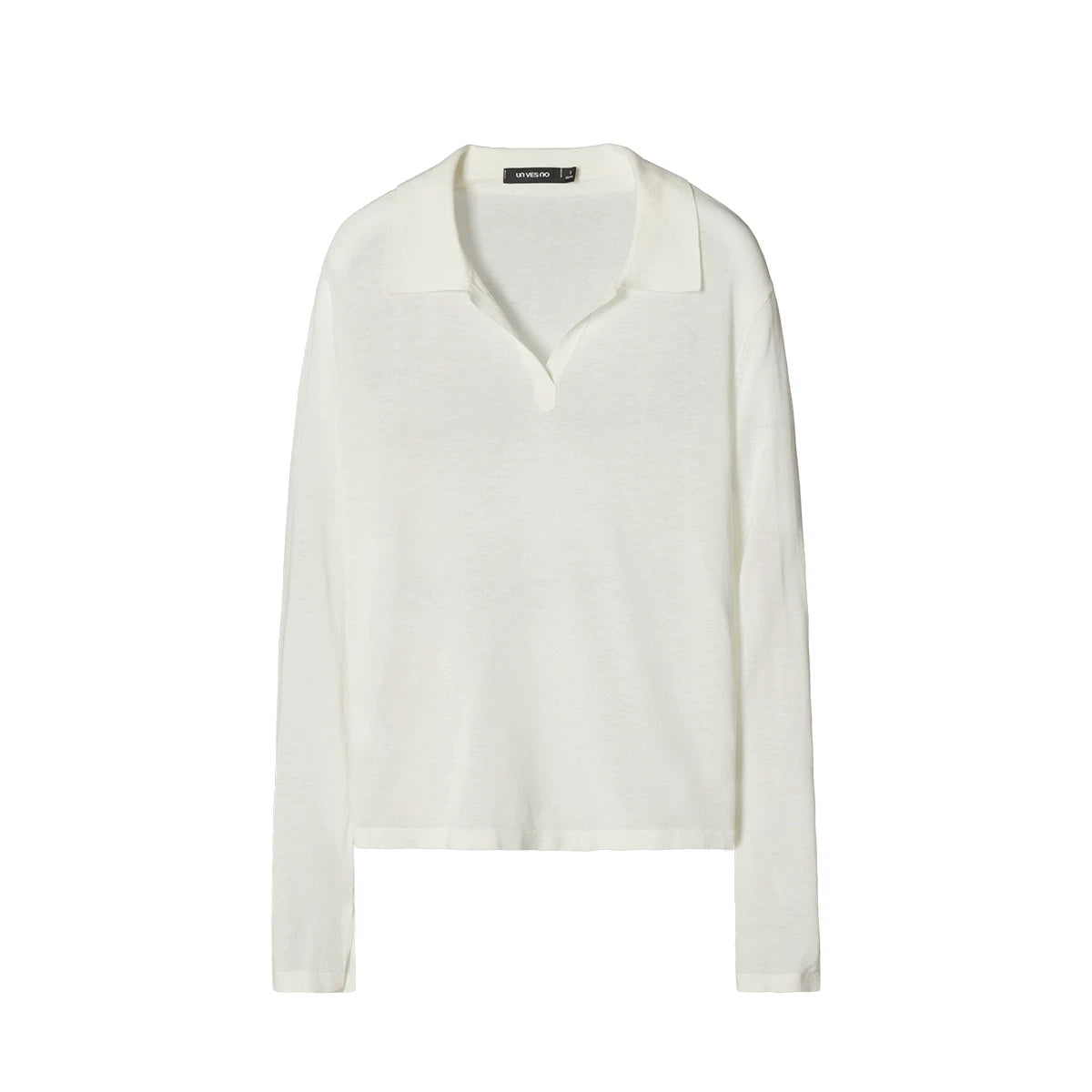 Unvesno -Gauge Linen-Blend Oversized Henley Polo Top