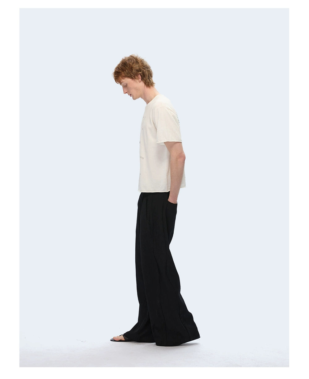 TZ Killer Textured Arc Wide Leg Trousers
