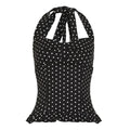FUNOFF Contrast Polka Dot Lace Neck Sling Vest