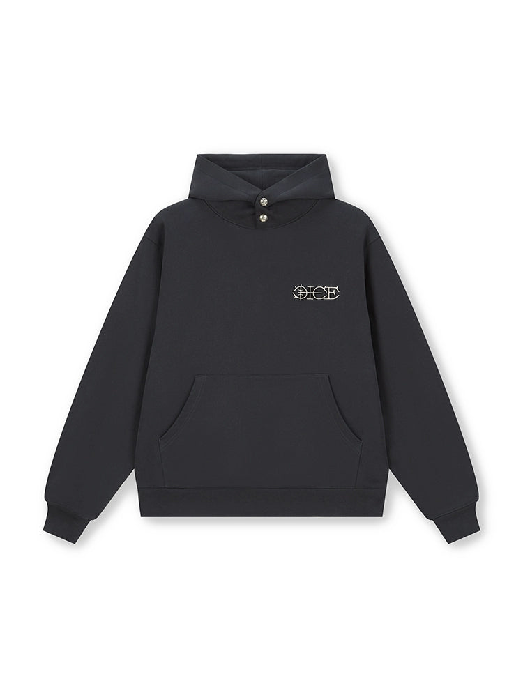 DICETINY Metal LOGO Retro Hooded Sweater
