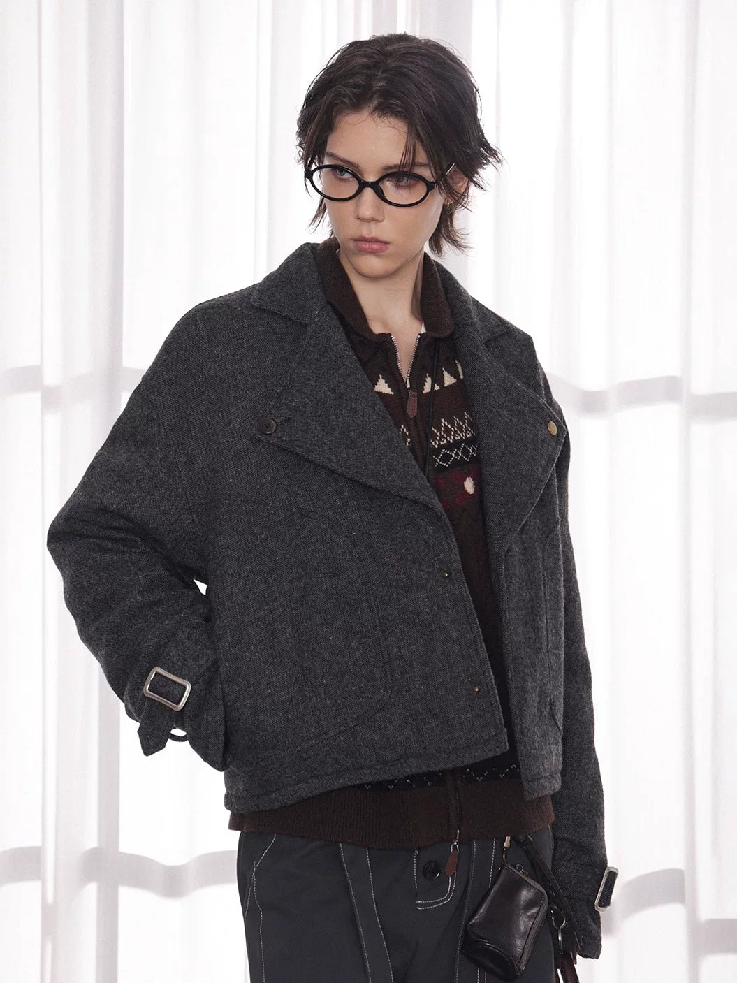ANTSSTNA Loose Padded Woolen Jacket
