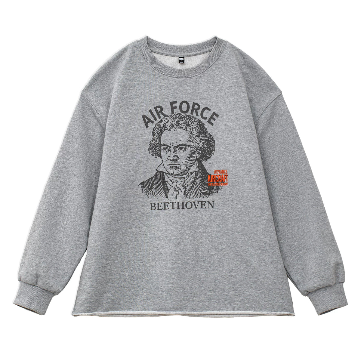 MADEN Grey Rolled Hem 400g Cotton Loose Hoodie
