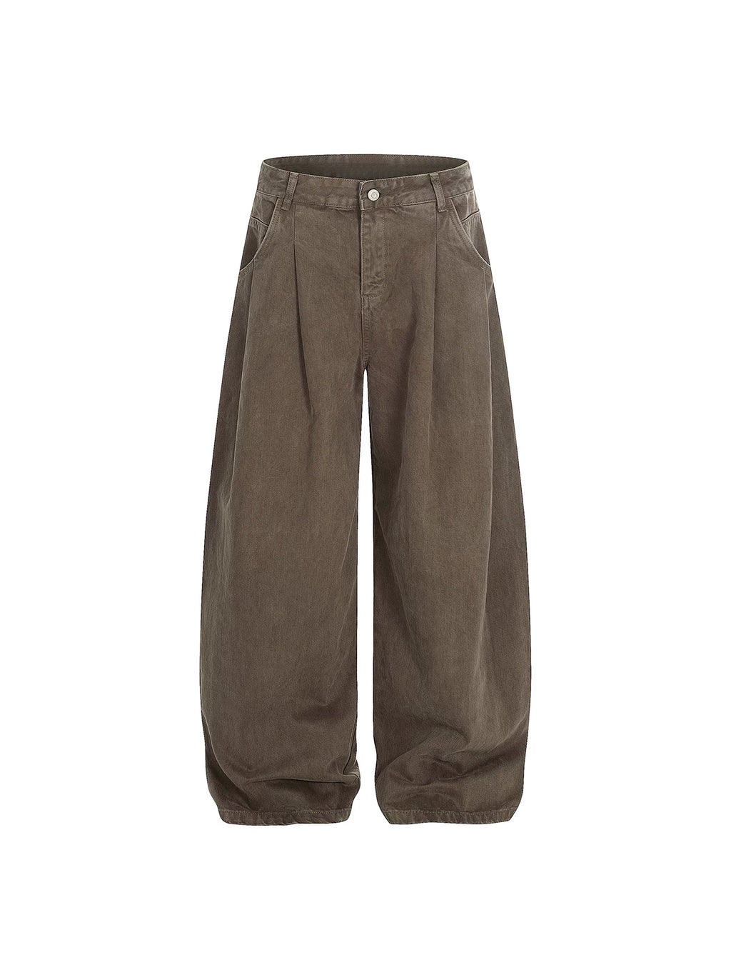 ANTSSTNA American Retro 100% Cotton Washed Wide-Leg Pants