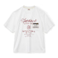 MADEN American Retro Distressed Letter Drop-Shoulder Tee
