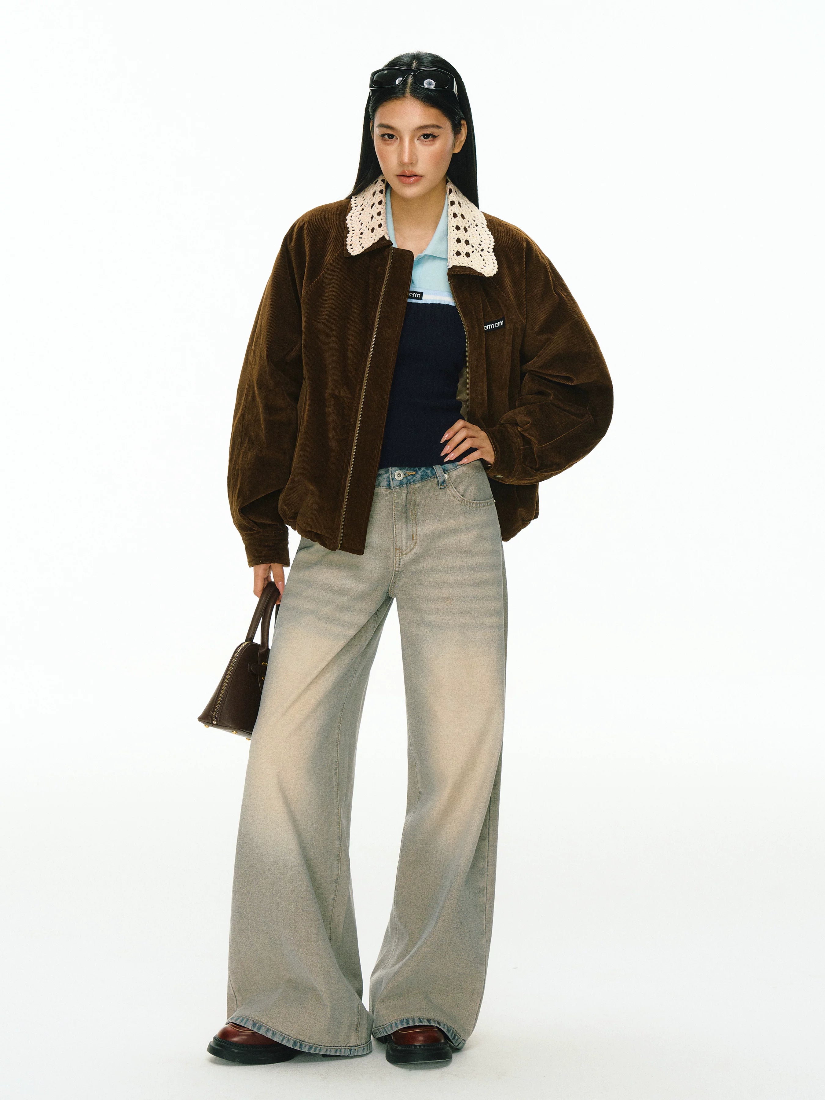 Ariseism Lace Neck Cotton Jacket
