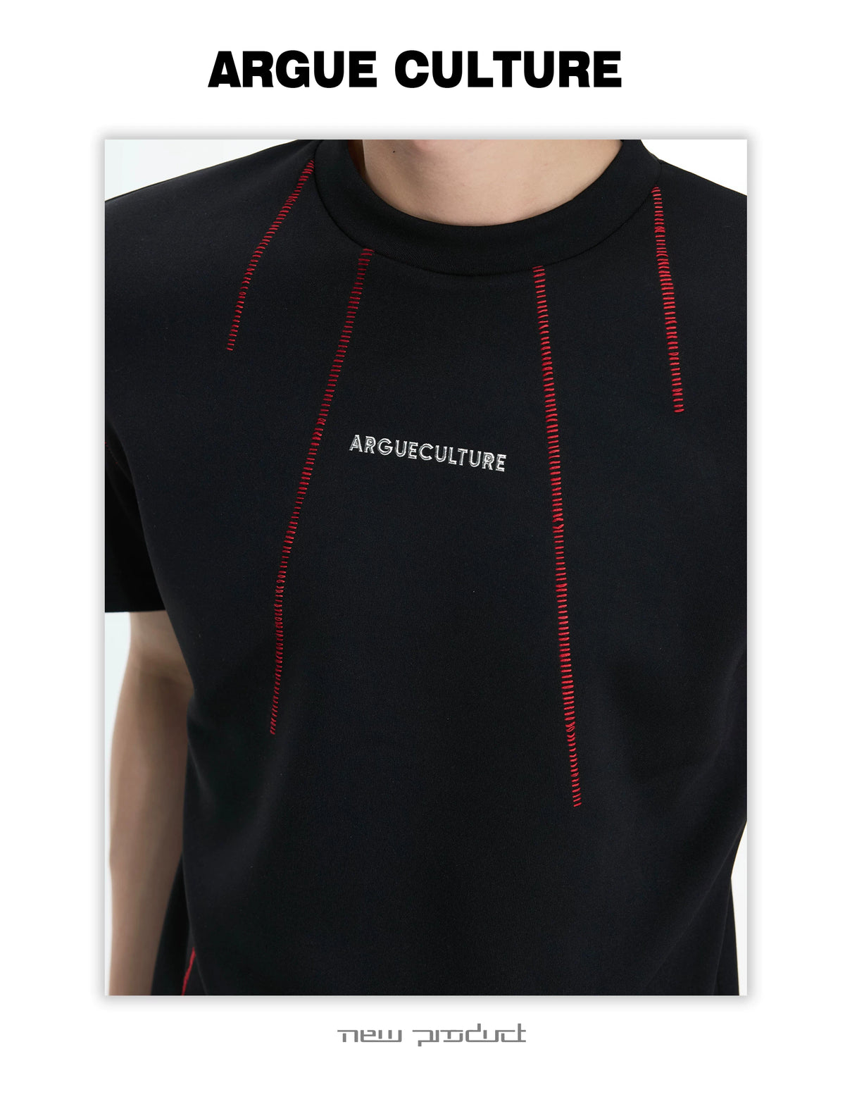 ArguECulturE Front Shoulder Slim Fit Contrasting Tee