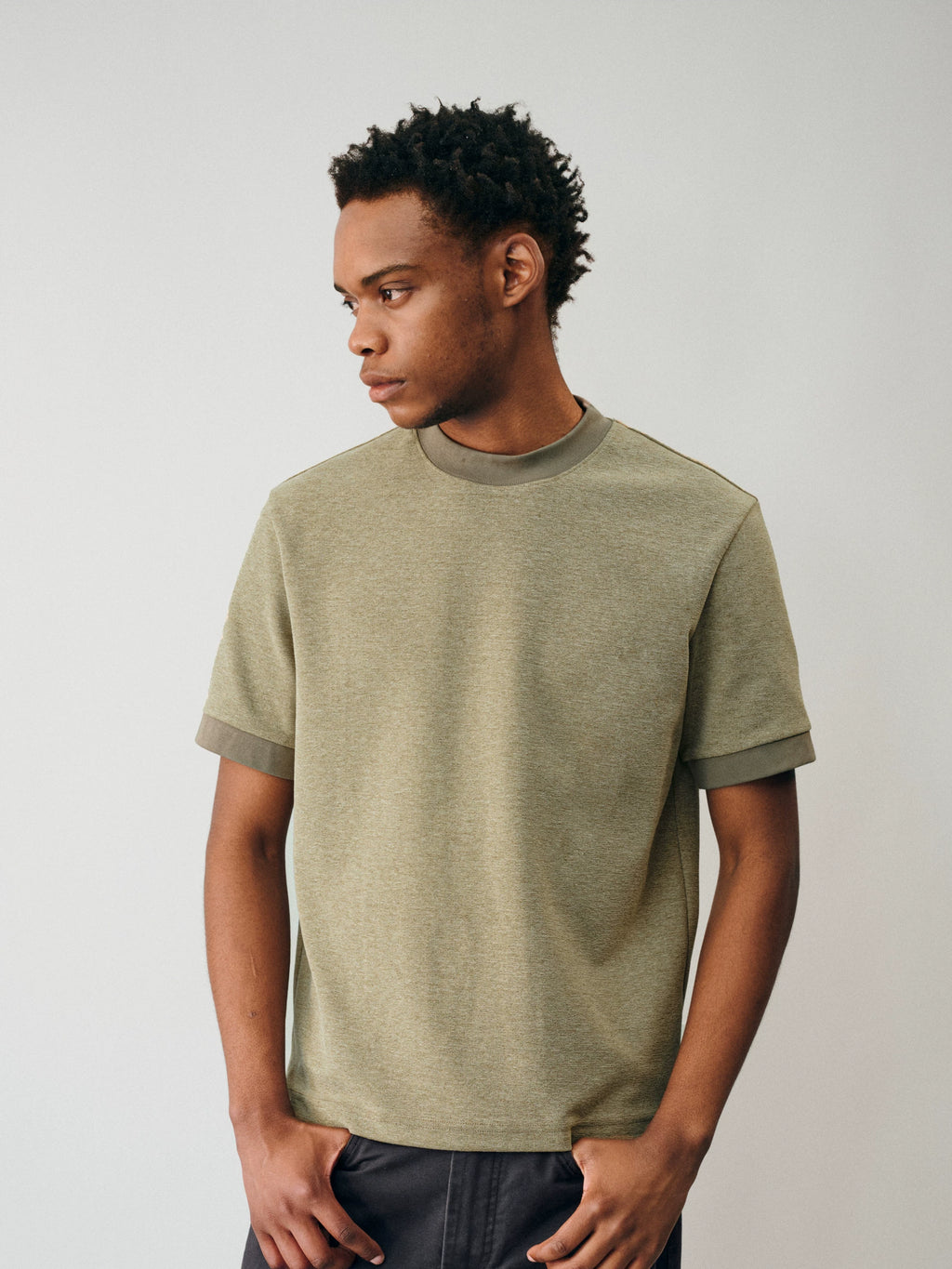 NONRADICAL Yarn-Dyed Textured Breathable Tee