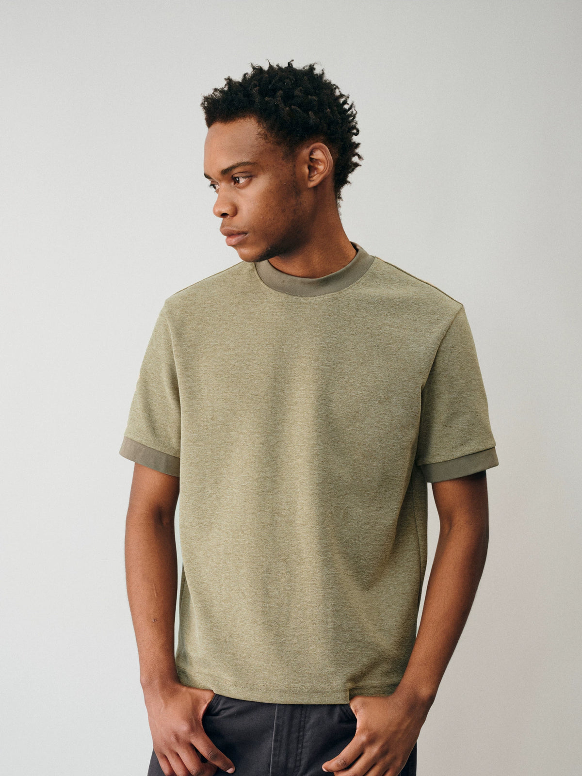 NONRADICAL Yarn-Dyed Textured Breathable Tee
