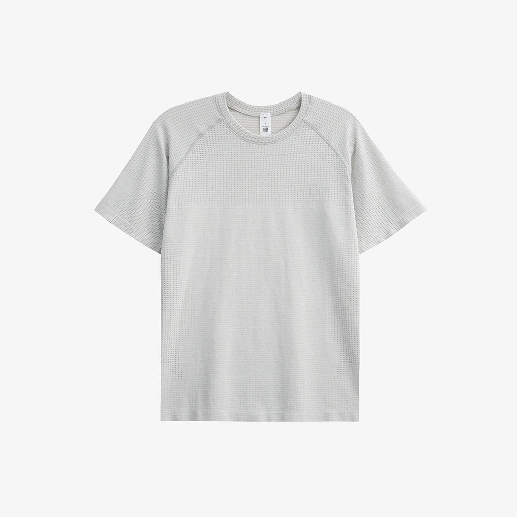 NO LOGO Quick Drying Seamless Jacquard Sports Slim Tee