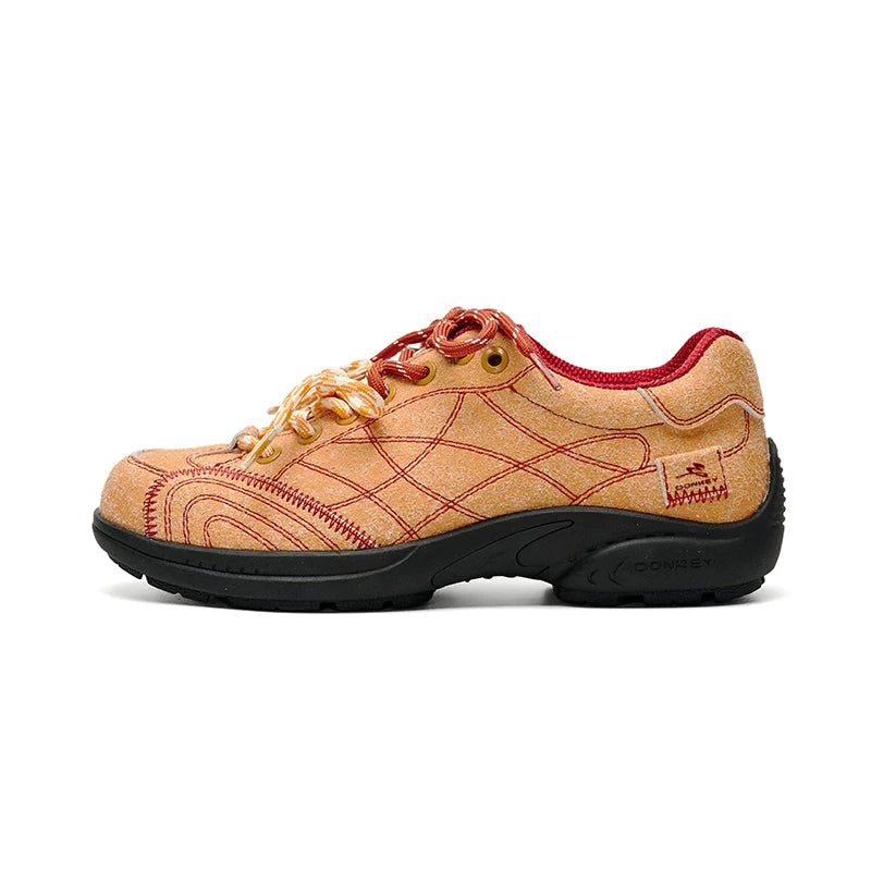 Mule Donkey Cowhide Print Lace-Up Sneaker