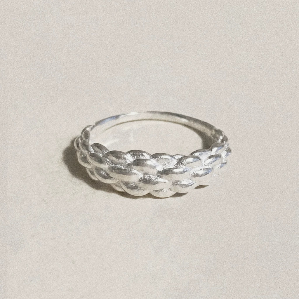 MEZZEM Rope-Textured Sterling Silver Ring