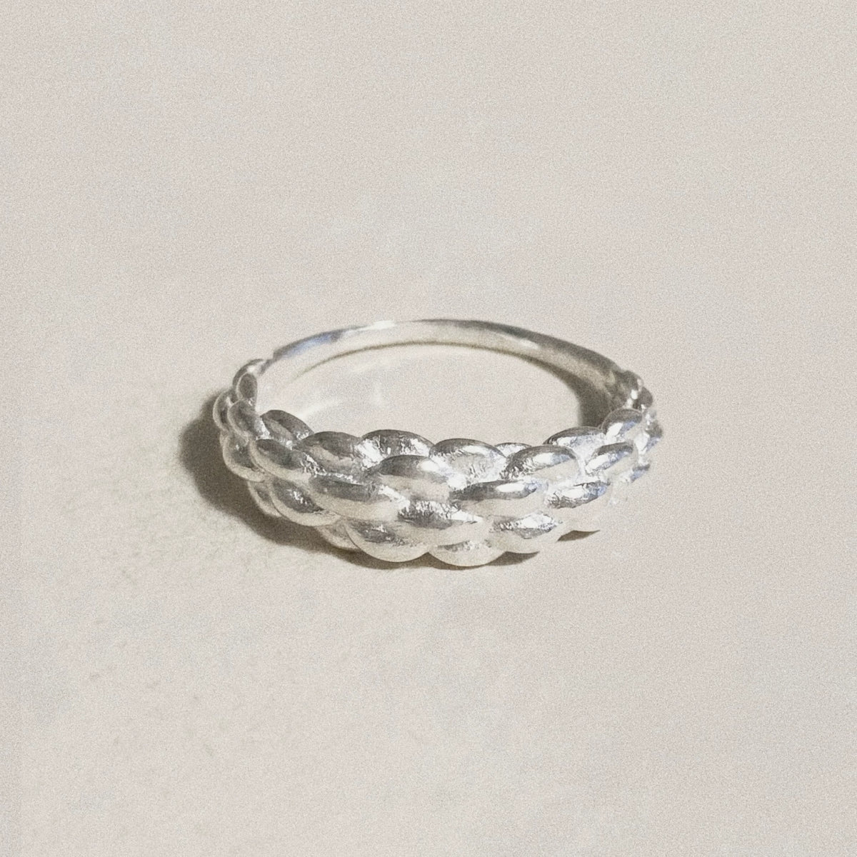 MEZZEM Rope-Textured Sterling Silver Ring