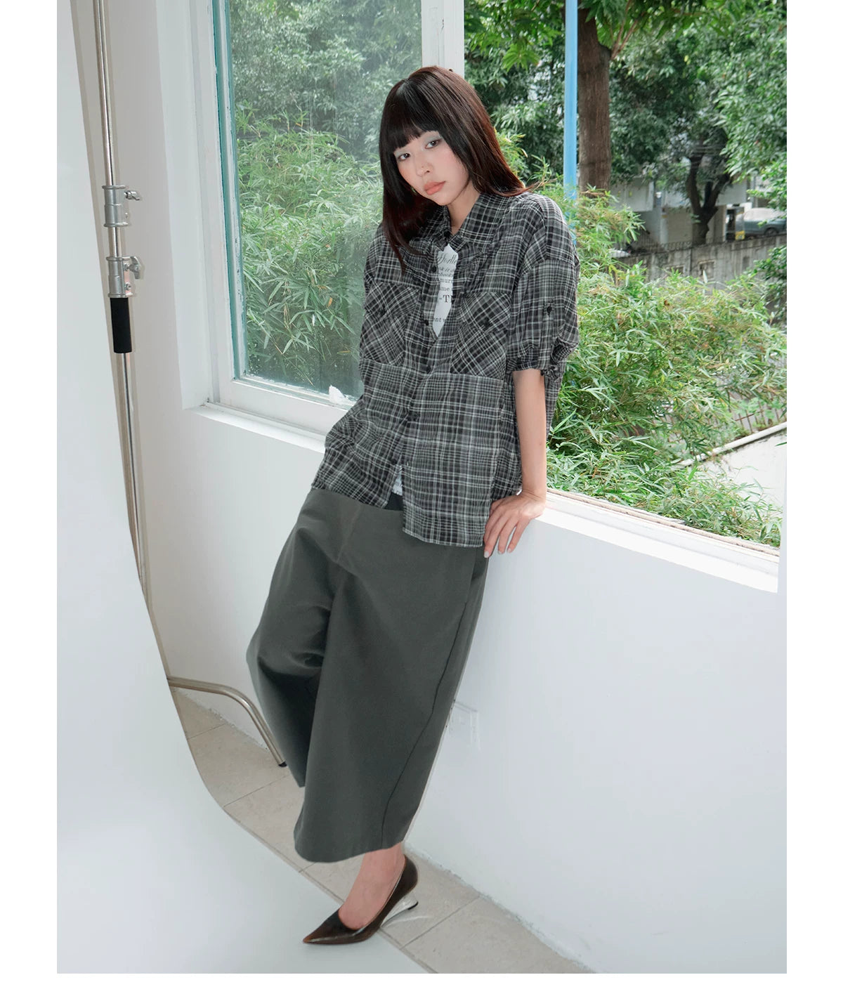 FUNKYFUN Layered 3D Architectural Relaxed Fit Shorts