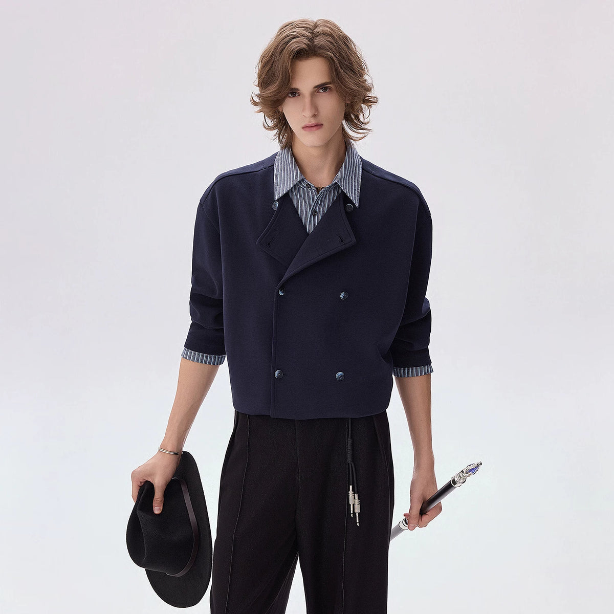 CHOR Striped Contrast Long-Sleeve Shirt