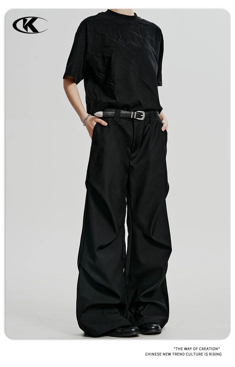 11KN Pleated Straight Leg Trousers
