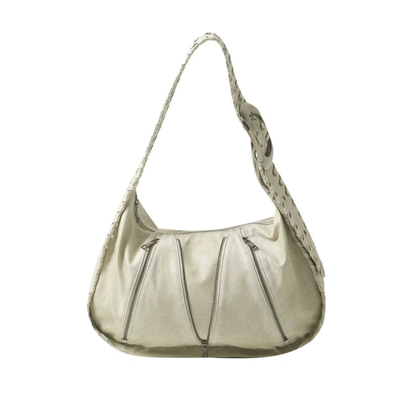 2th Desire Premium Vintage Woven Shoulder Bag Underarm Bag