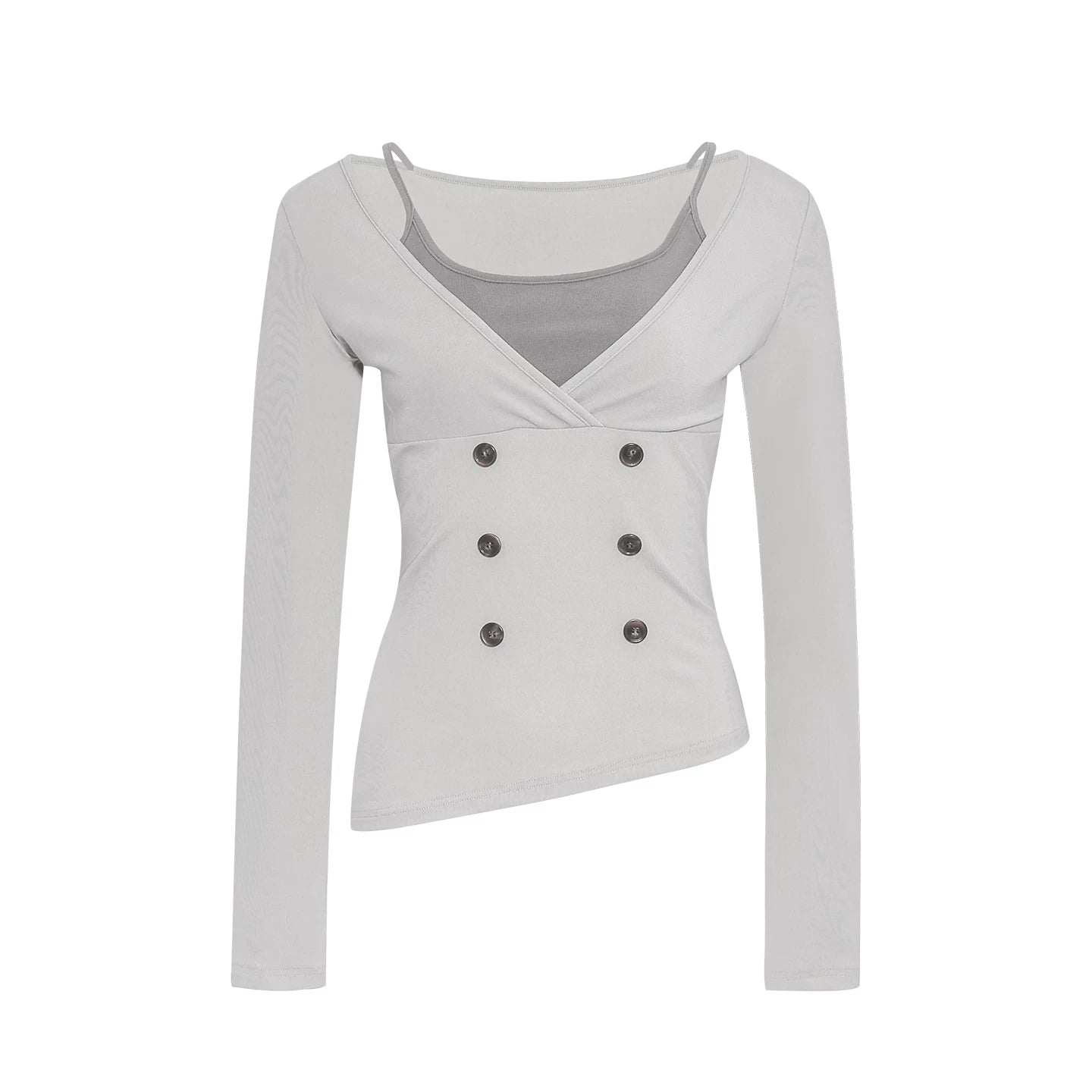 Wildberry Light Khaki Slim Fit Long-Sleeve Tee
