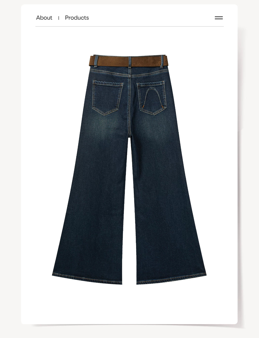 Cantonstory Vintage Booth High-waisted Jeans