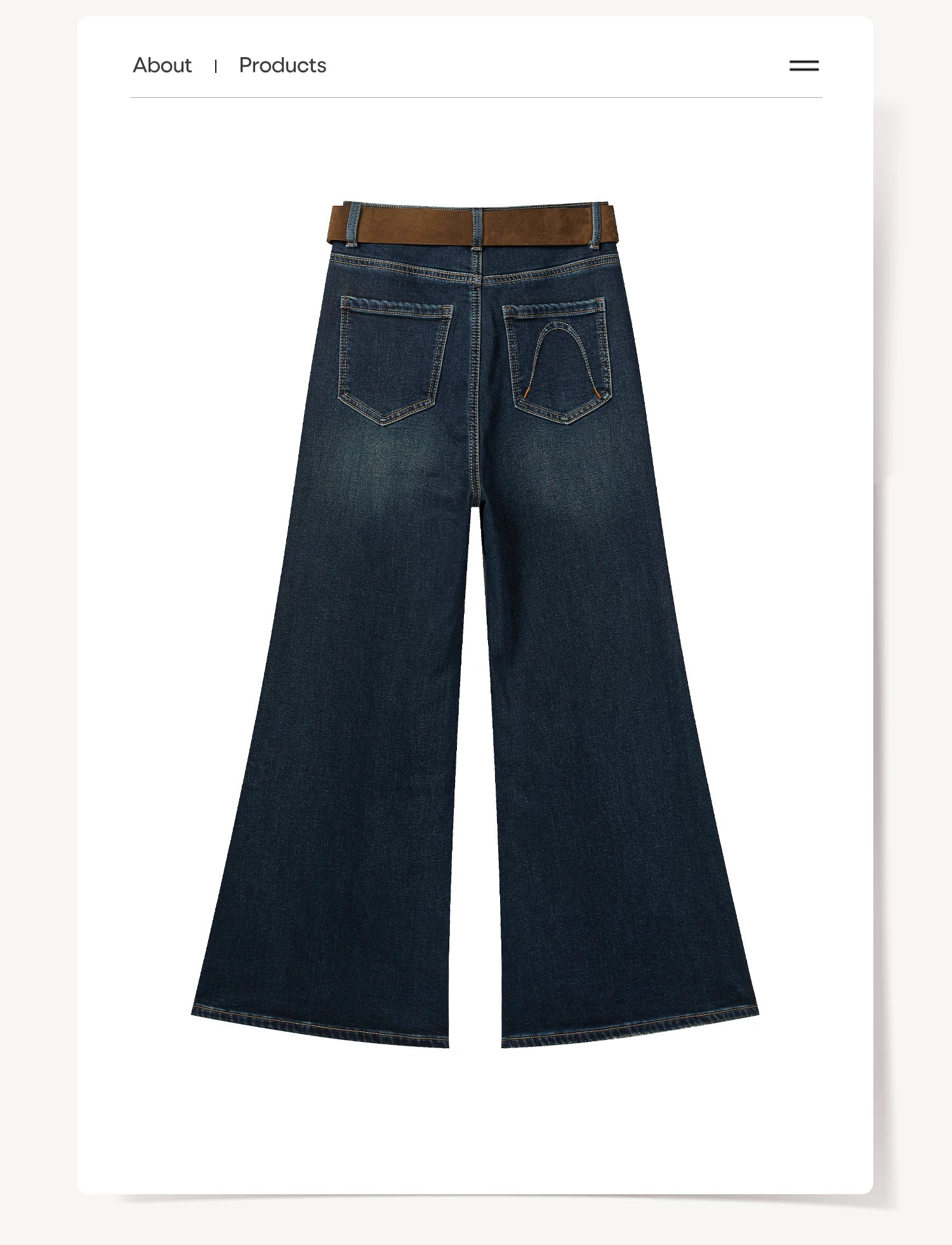 Cantonstory Vintage Booth High-waisted Jeans