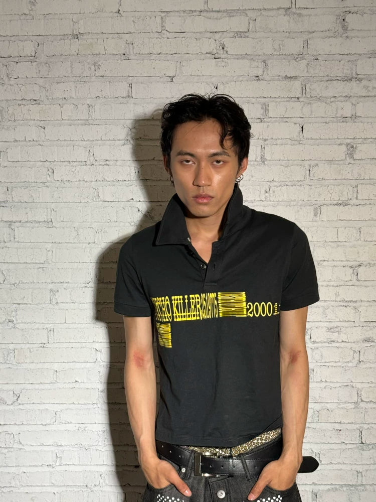 CHAIREBELS PSYCHOKILLER Slim Fit Cotton Polo Shirt