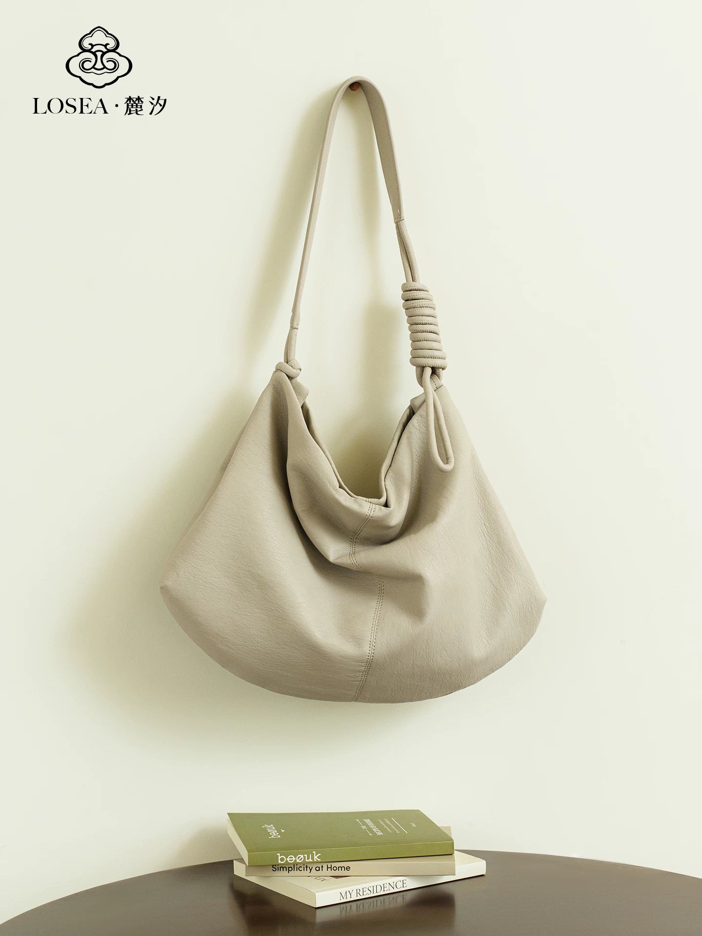 LOSEA Soft Leather Large Capacity Versatile Messenger Bag