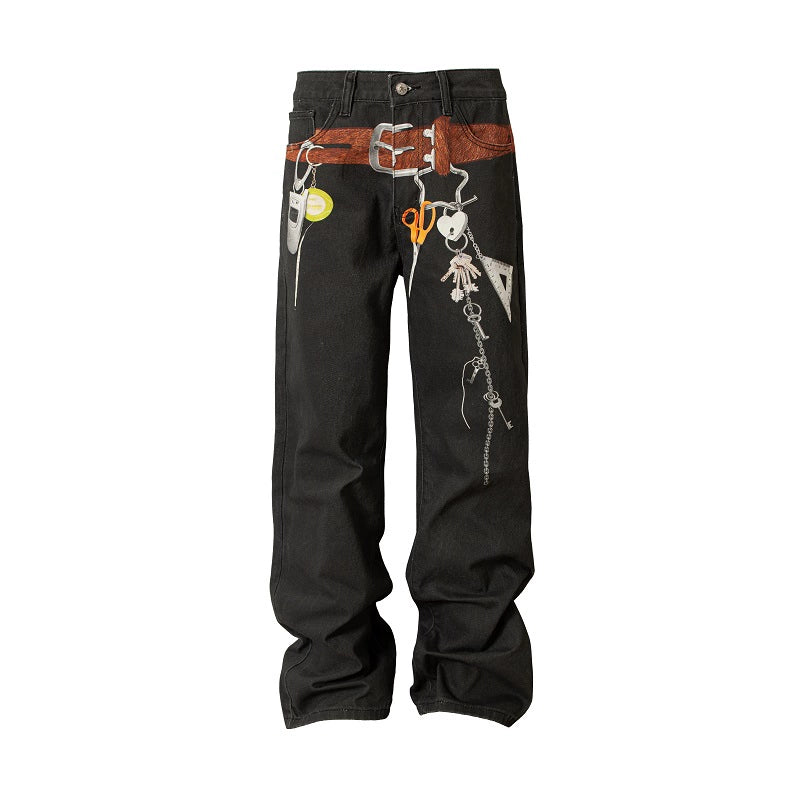 YADcrew Street Versatile Fashion High and Thin Trousers