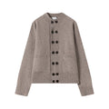 VLABMADE Double-Breasted Wool-Blend Loose Knit Cardigan