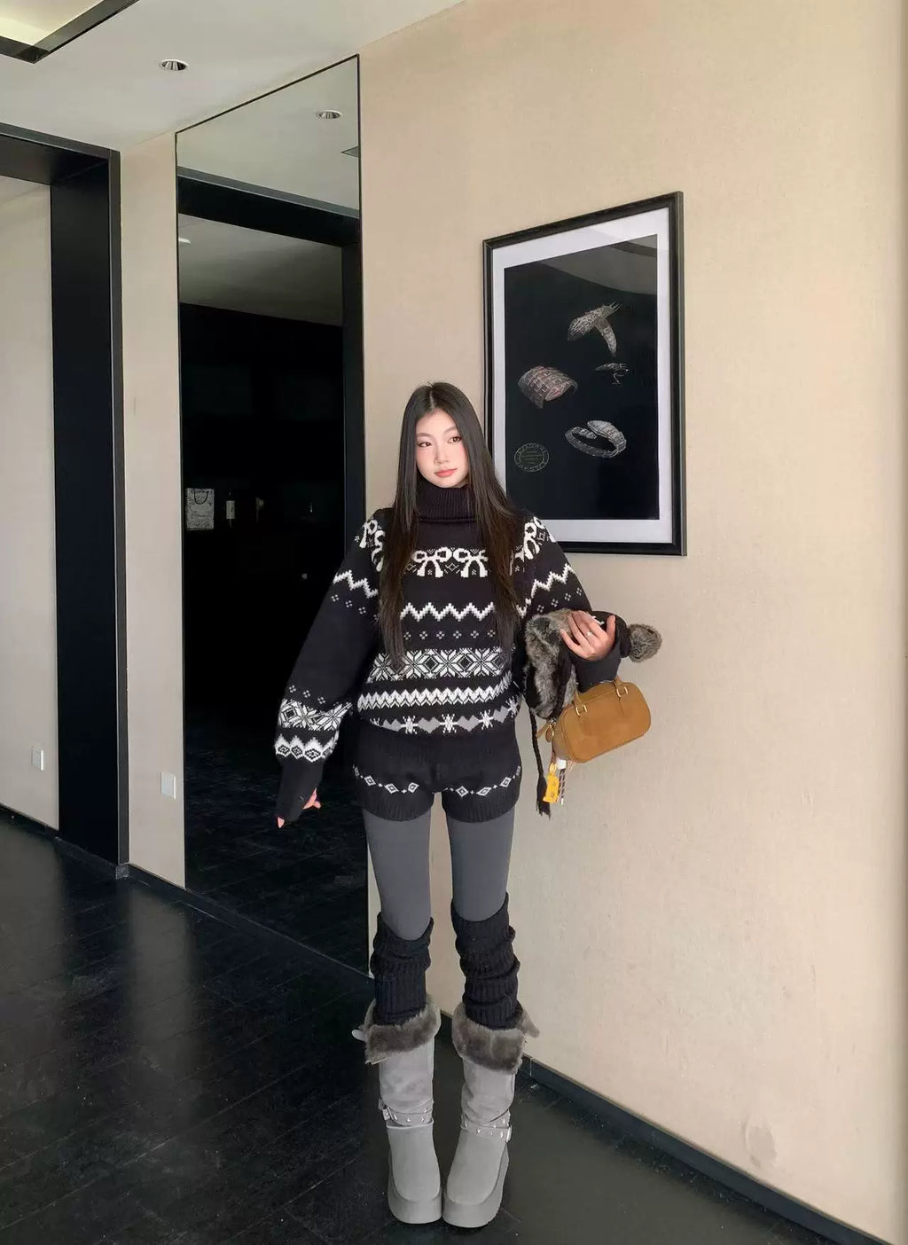 WITHMIN Loose Lazy Style Knitted Fashion Suit