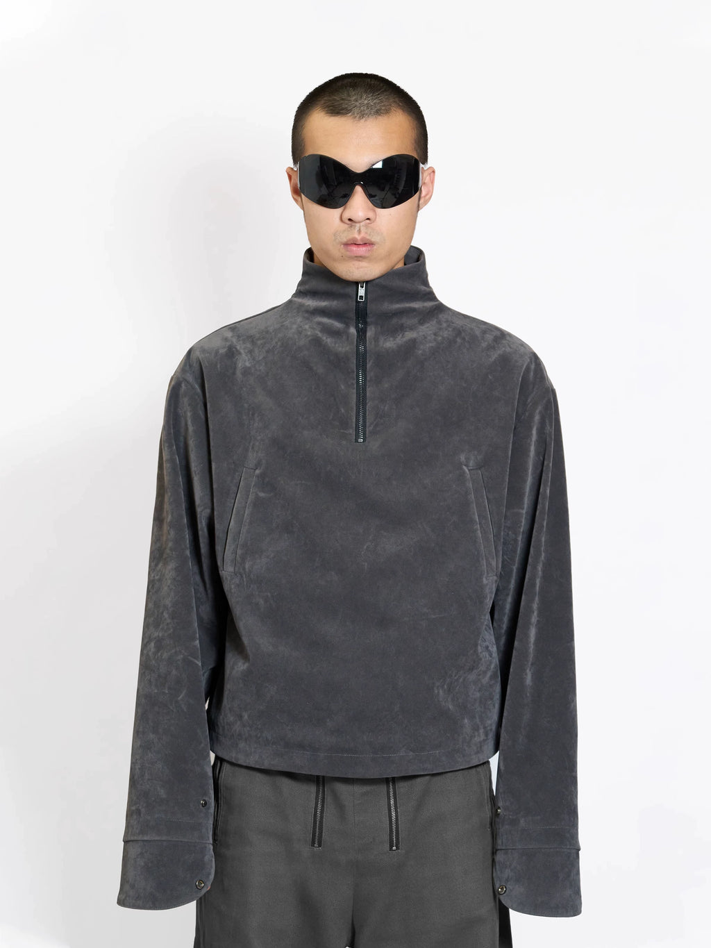 ETHEREAL PRODUCTION One-piece Collar Short Loose Jacket