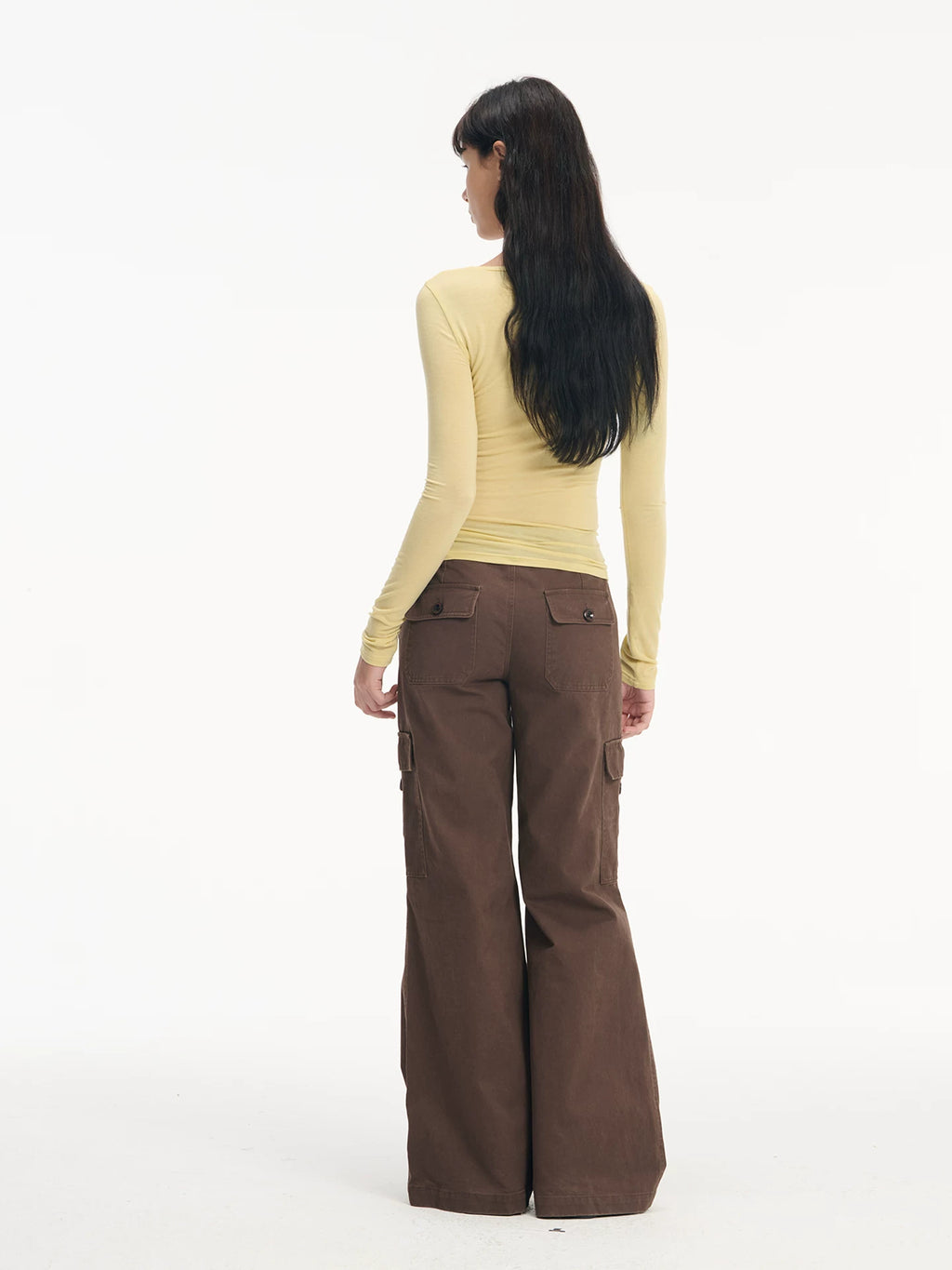 LINY LIBERTY Lyocell Wool Blend Slim-Fit Long-Sleeve Tee