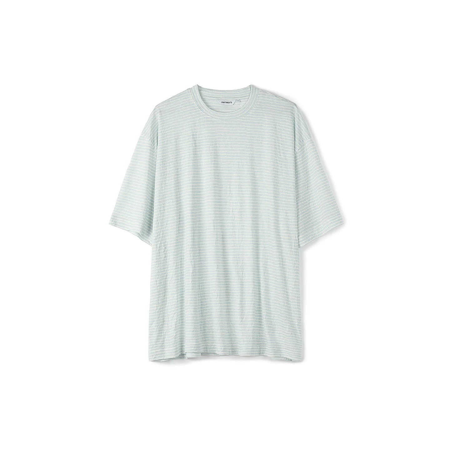 PARTIMENTO Fine Stripe Linen Breathable Oversized Tee