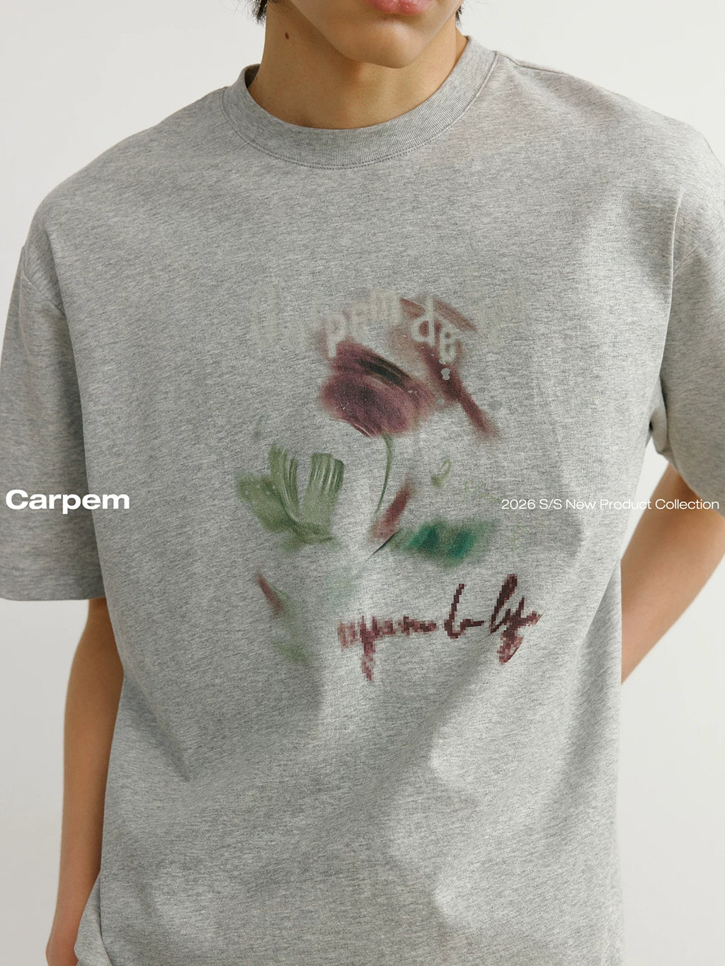 CARPEM Cool Breathable Sorona Hand-Painted Graphic Casual Loose T-Shirt