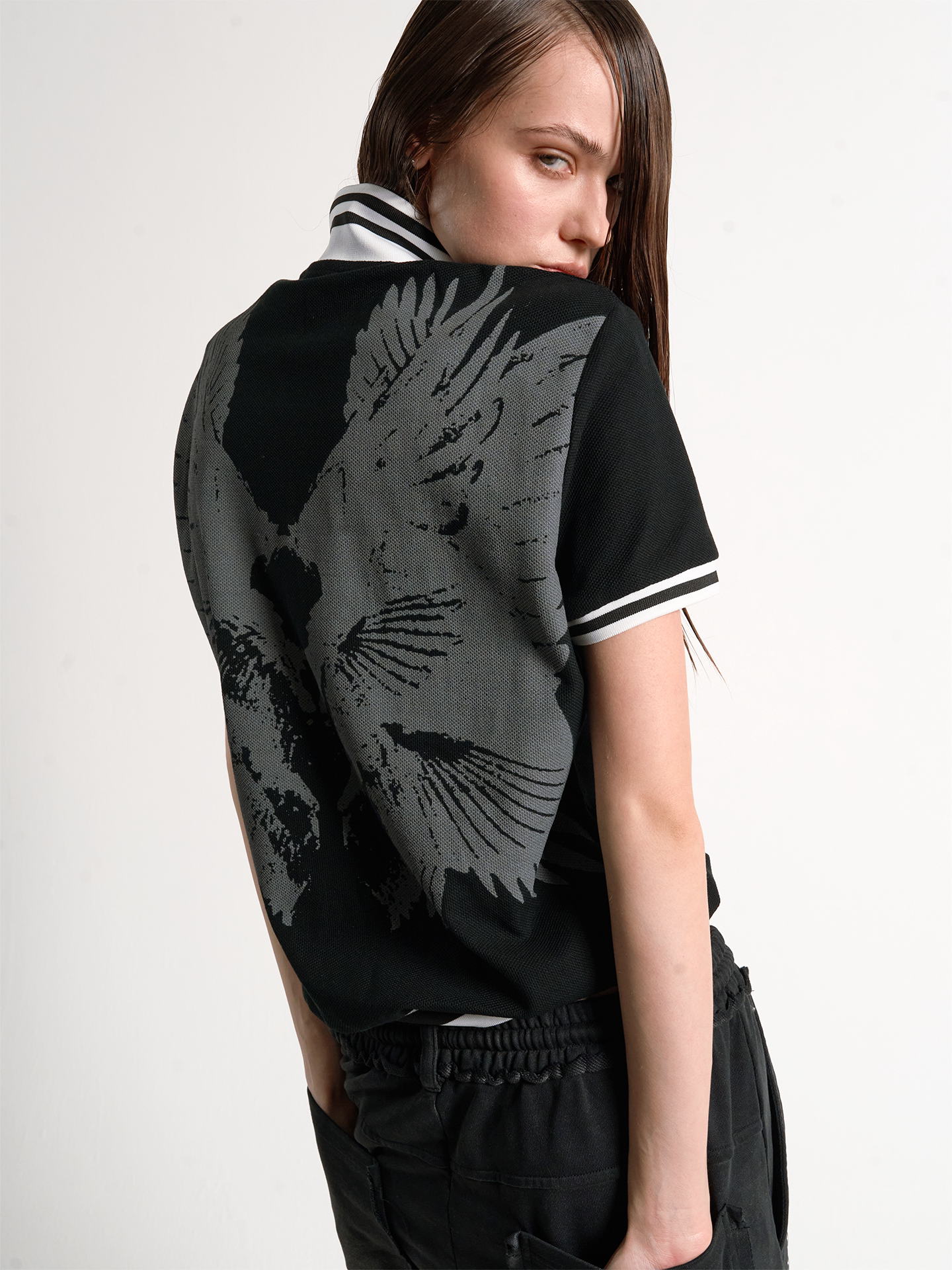 No E Mosen Digitally Printed Turtleneck Tee